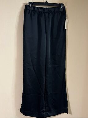 Elegant Black A New Day Mid-Rise Satin Pull-On Pants XS NWT….225